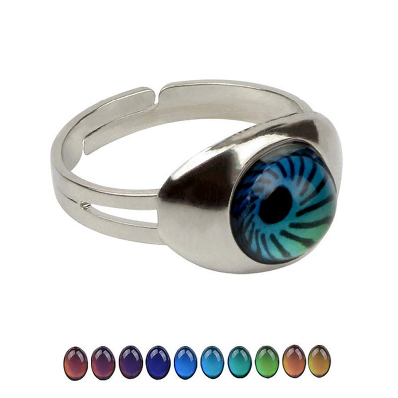 RIMOBUL Authentic Adjustable Mood Ring,Magic Eyes - Pack of 3 - Image 3